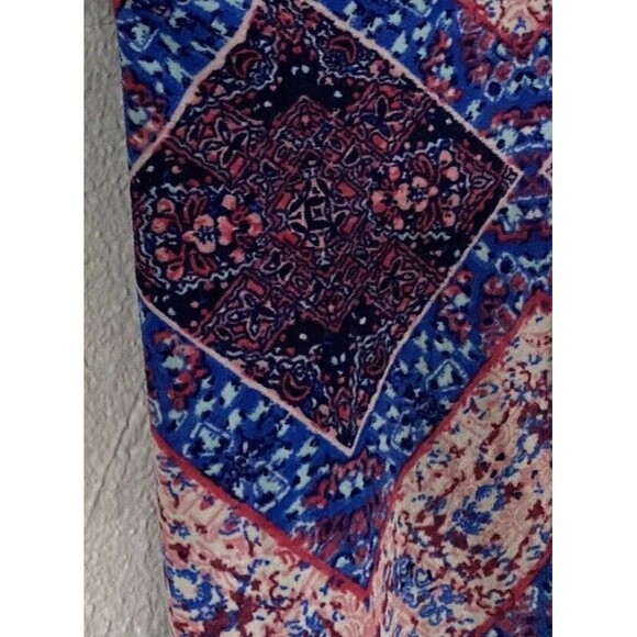 Girls Leggings Size L Pink Purple Geometric Pattern - Picture 3 of 6